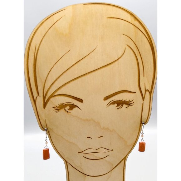 Vintage Faceted Goldstone Earrings, Shimmering Stone Dangles - Picture 1 of 3